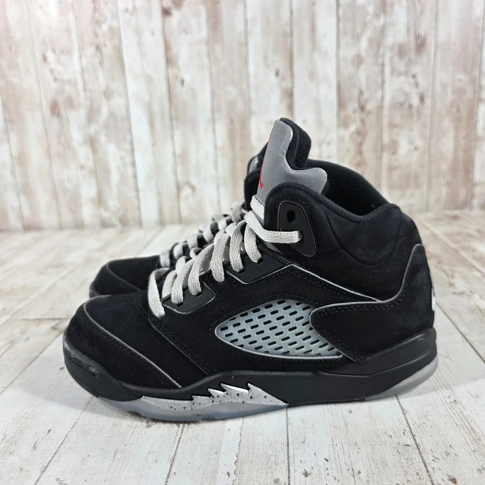 Jordan 5 Retro Black Metallic Reimagined Kids Sneakers HF3978-001 Size 1Y
